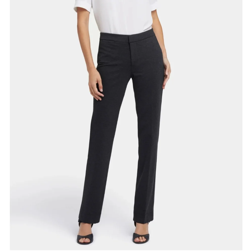 NYDJ Women's Slim Trouser Pants in Charcoal Heathered - Picture 1 of 8